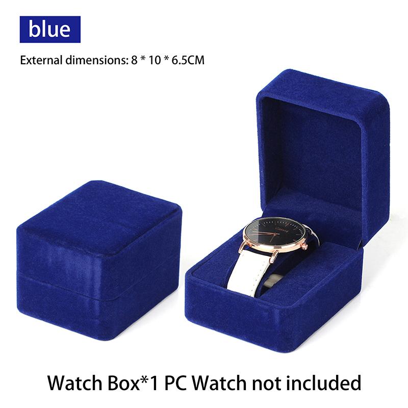 Watch Box Fashion Velvet Round Corner Smartwatch Clock Storage Case Jewelry Accessories Business Packaging Boxes