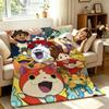 Cartoon YYo Kkai WWatch Throw Soft Warm Flannel Throw Blanket Multiuse for Sofa Bed Office Nap