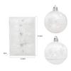 6x Transparent Christmas Balls Easy Installation 2.36 inch Decorative Baubles for Birthday Xmas Tree Wedding Holiday Home