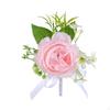 Wedding Corsage Handmade Rose Boutonniere Rustic with Ribbon for Bridesmaids, Groomsmen,