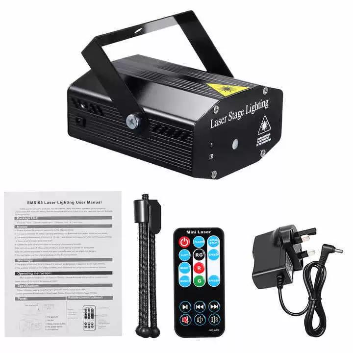 LED Stage DJ Laser Disco Light Projector Sound Activated Remote Control Flash Party Christmas Lighting