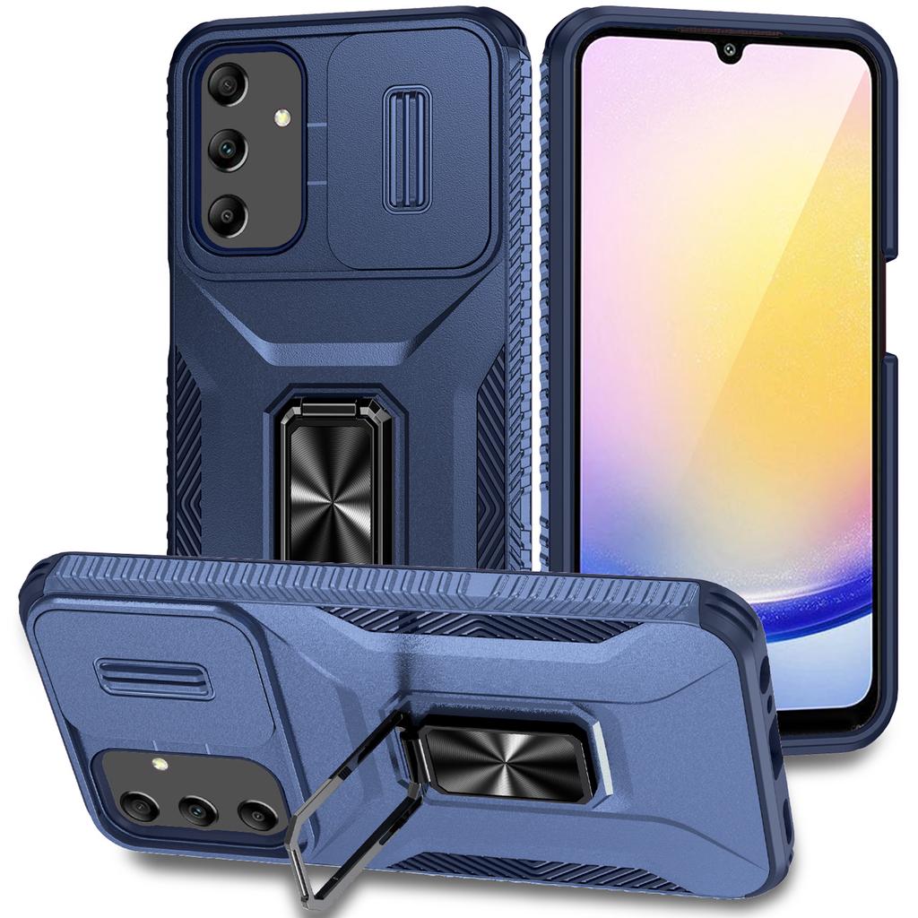 For Samsung Galaxy A25 5G (Global) (161.0 X 76.5 X 8.3mm) Case TPU+PC Ring Kickstand Phone Cover