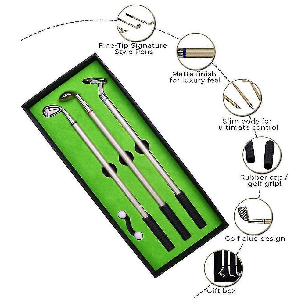 Mini Golf Club Ballpoint Pen Set