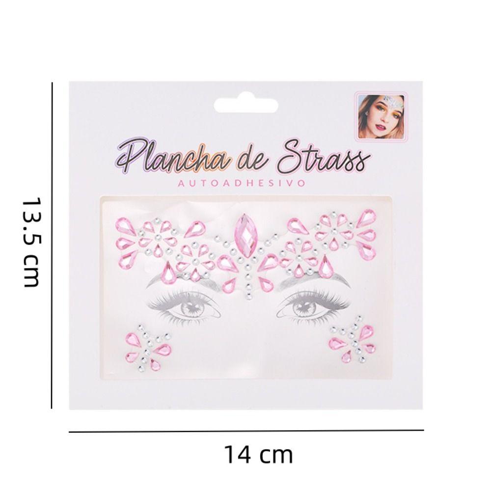 Glitter Facial Rhinestone Stickers Colorful Rhinestone Eye Shadow Eyebrow Stickers  Make Up