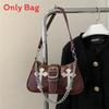 Street Style Pu Small Shoulder Bag With Chain Detail For Daily Use