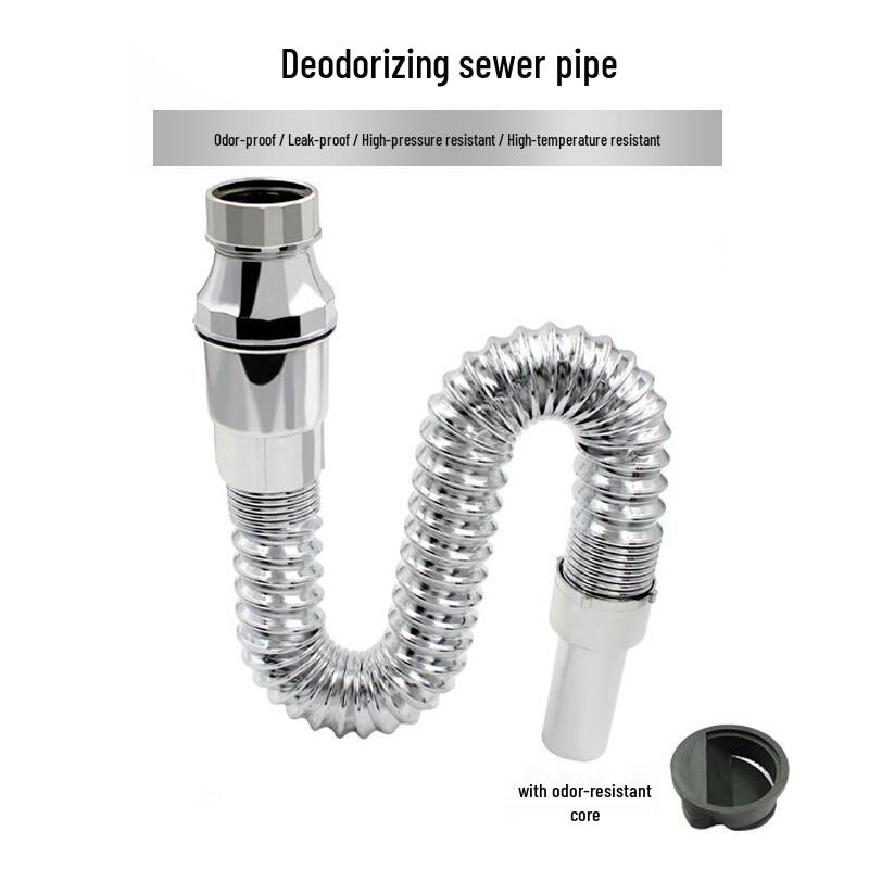 Thickened Electroplated Washbasin Drain Pipe