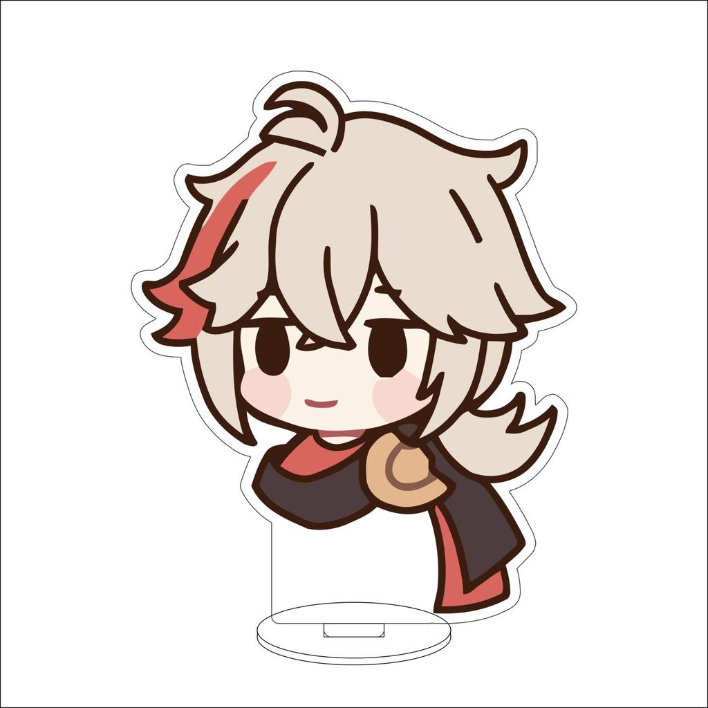 10CM Anime Genshin Impact Figure Stand Model Kaedehara Kazuha Cute Desk Decor Standing Sign Gifts