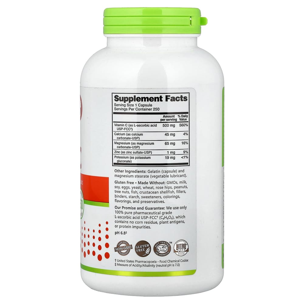 NutriBiotic Buffered Vitamin C Capsules 250 Count