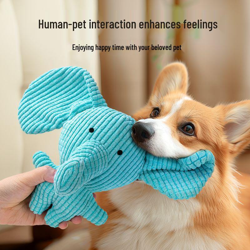 Durable Plush Elephant Dog Toy - Self-Entertainment & Stress Relief