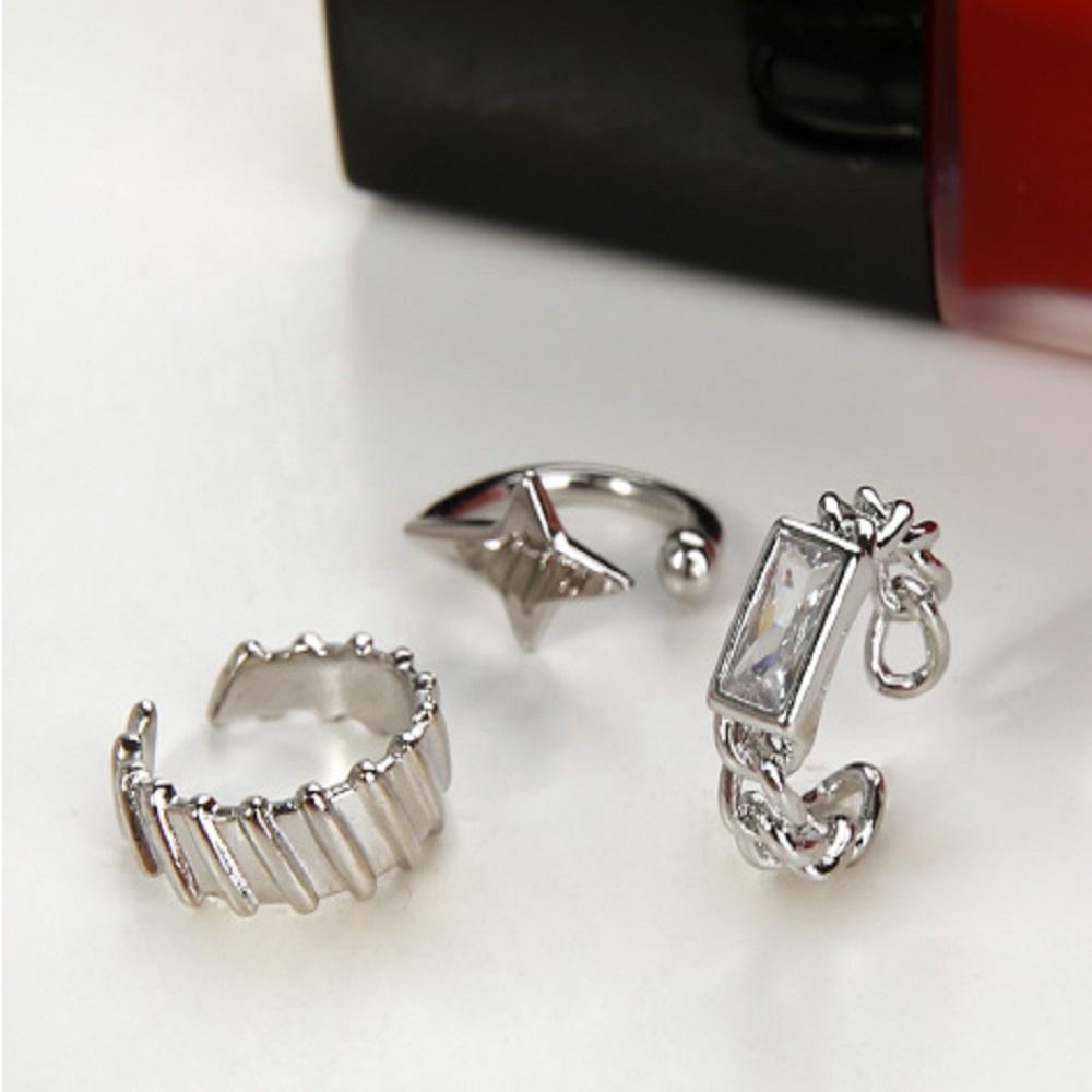 [Mariencoco] Shine Silver Ear Cuff Individual_Ih