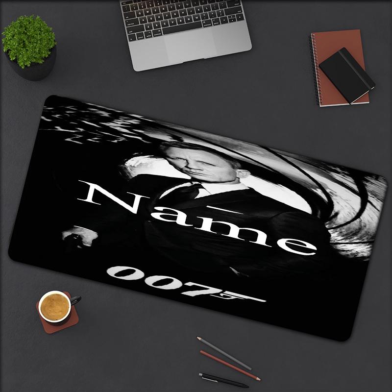 Custom Name James Bond Theme Mouse Pad Non Slip Rubber Base Multifunctional Office Home Decor Perfect For Workspace Personalization