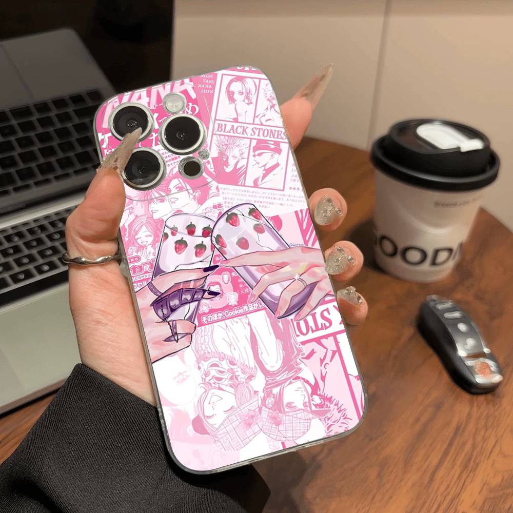 Anime Cool Nana Osaki Phone Case For iPhone 11 13 16 12 17 14 15 Pro Max Plus Soft Clear Back Cover Coque