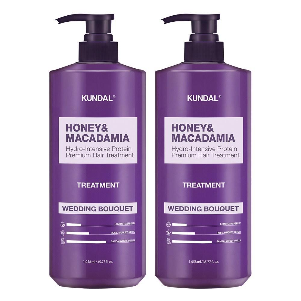 Kundal Honey & Macadamia Hair Treatment Wedding Bouquet Scent 1.058L 2 Pcs