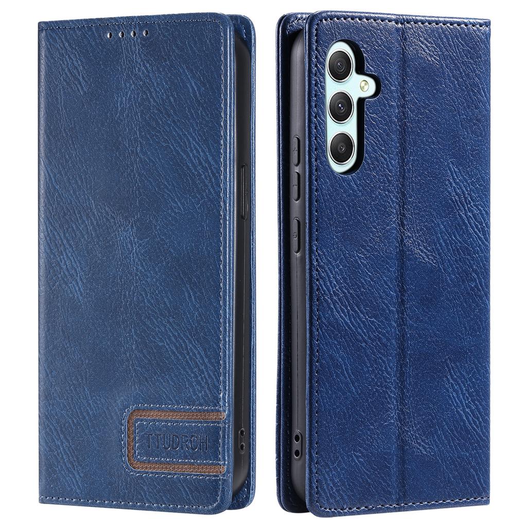 TTUDRCH Styl 007 Dla Samsunga Galaxy A26 5G Skórzane Etui Blokujące RFID Portfel Stojak Pokrowiec na Telefon