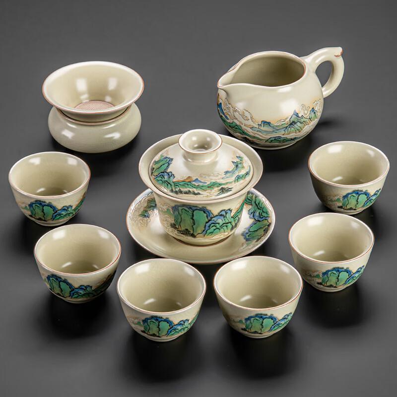 Lainuo Yellow Ru Kiln Gaiwan Tea Set