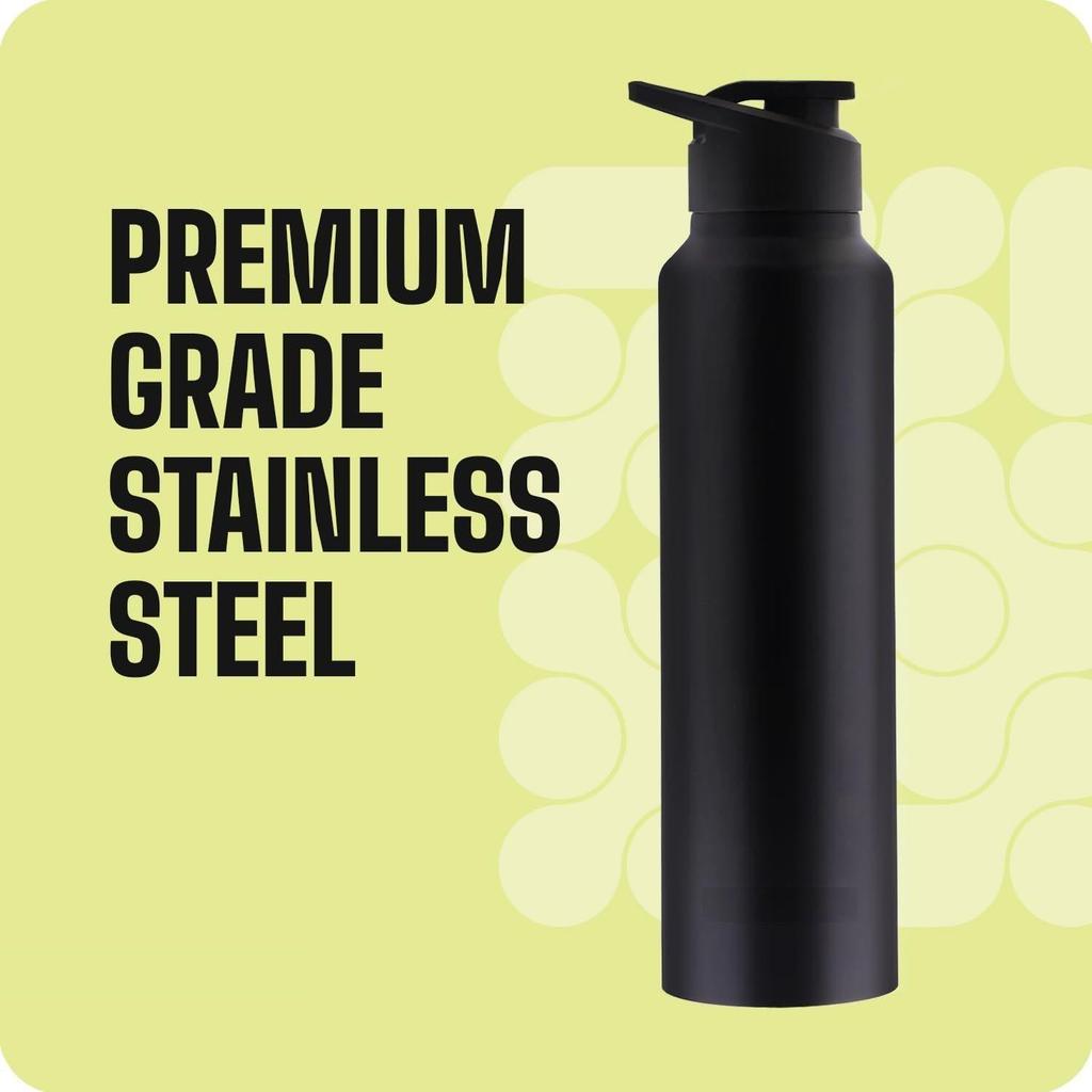 Stainless Steel Water Bottle – BPA-Free, Leak-Proof & Rust-Free Metal Bottle with Handle – Lightweight, Food-Grade, Easy To Clean – Ideal for Office