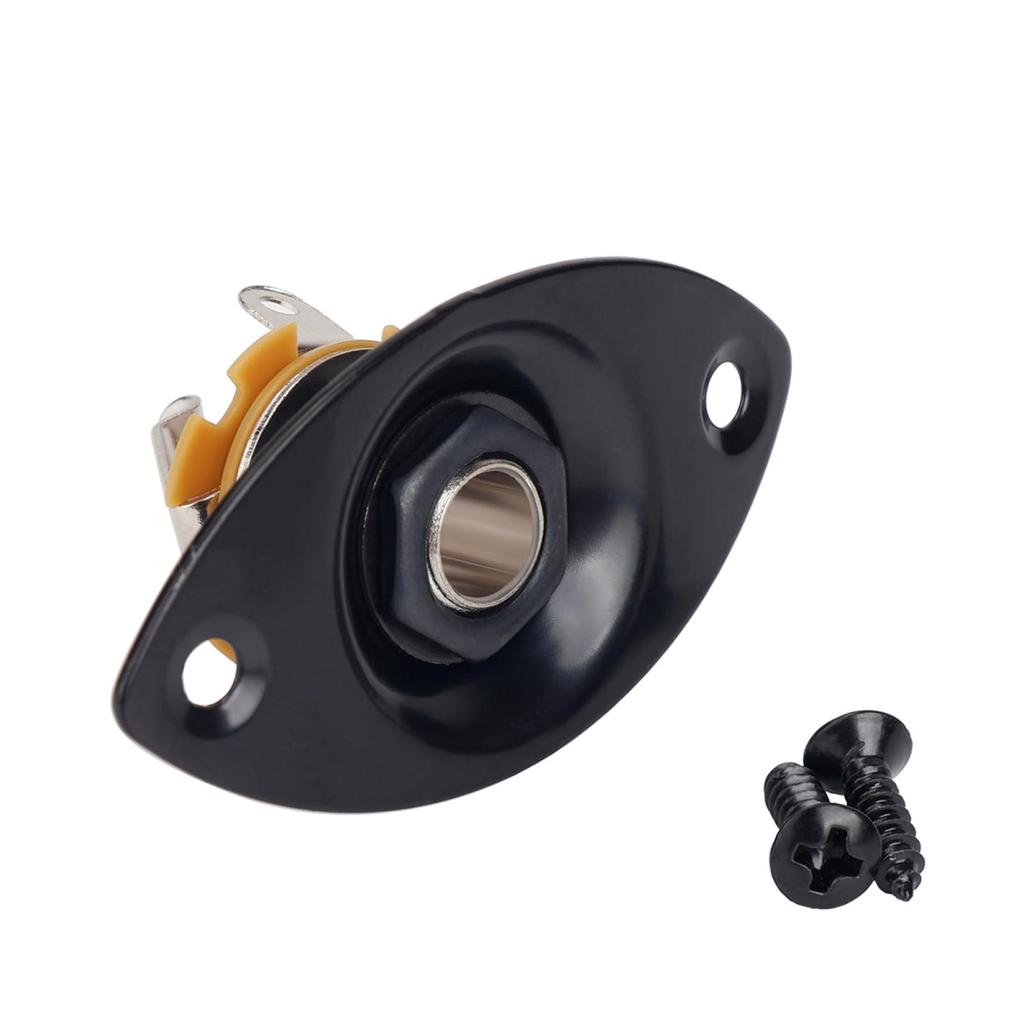 Miwayer Square/Boat Style/Oval Metal 1/4Inch Output Jack Plate Input Jack Socket w/Screws /for Electric Guitar Replacement Parts