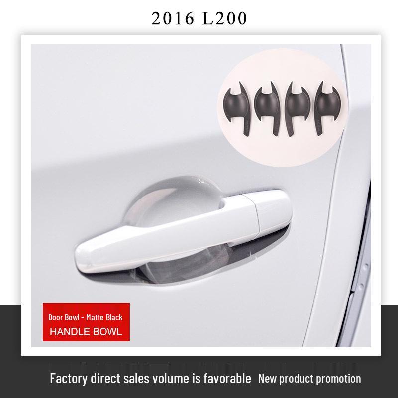 Triton/L200 2015 Matte Black ABS Door Bowl Accents