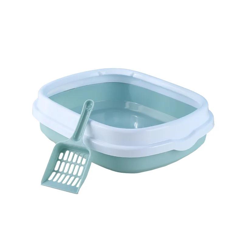 Semi-Closed Cat Litter Box Cat Bedpans Pet Cat Cleaning Bath Basin Anti Splash Cats Toilet Basin Pet Toilet Sandbox Cat Supplies