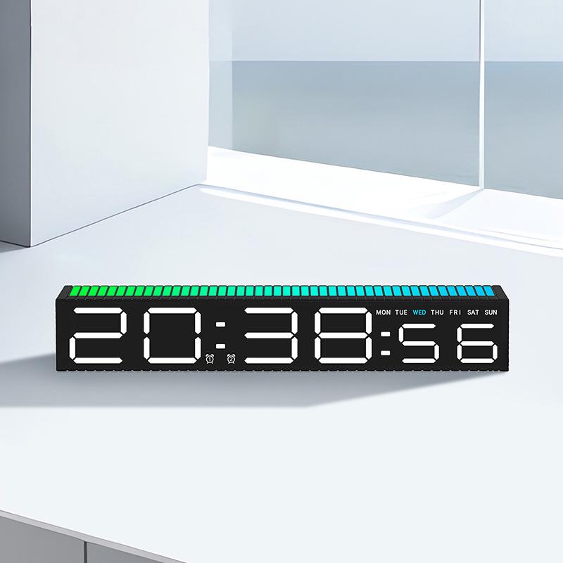 Creative LED Sound-Activated Alarm Clock with Tabletop Design 5517