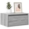 VidaXL Wall-mounted Bedside Tables with LED Lights 2 Pcs Sonoma Grey, Cabinet, Side Table, Bedside Cabinet, Cabinet of 860222