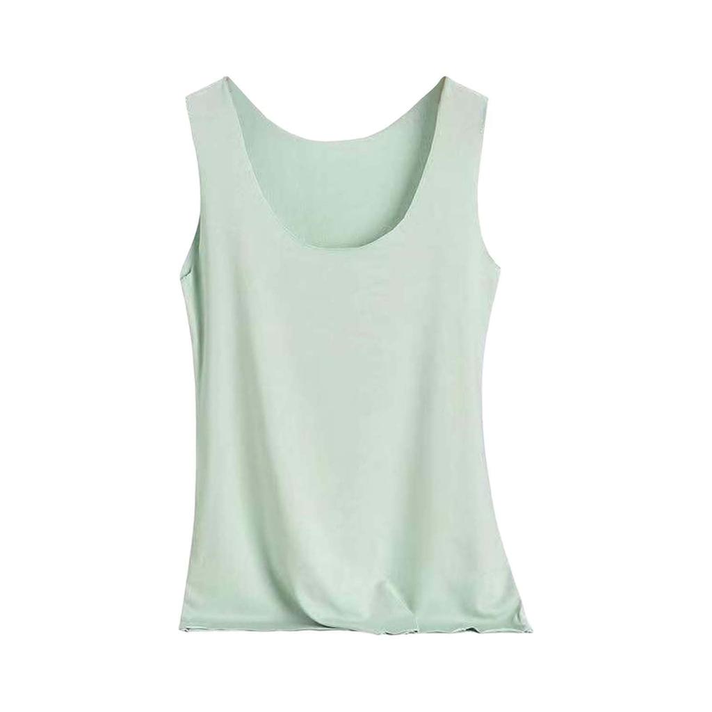 Women's Color Tank Top Seamless Silk Undershirt Sleeveless Shirt