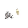 Finger Gesture Figurine Sculpture Tabletop Ornament Creative Living Room Office Cabinet Shelf