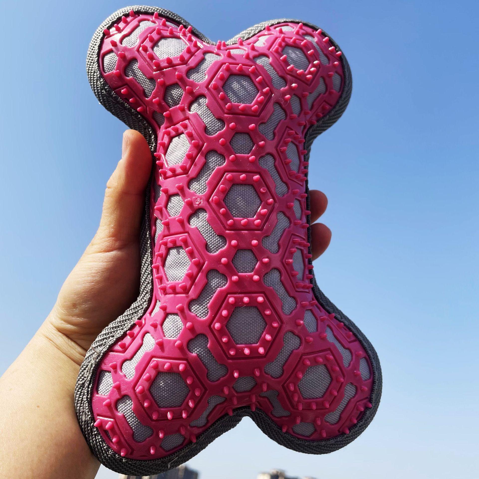 Durable Squeaky Bone Chew Toy for Dogs - Noise-Making Pet Chewing Toy, Anti-Bite Interactive Puppy Toy,