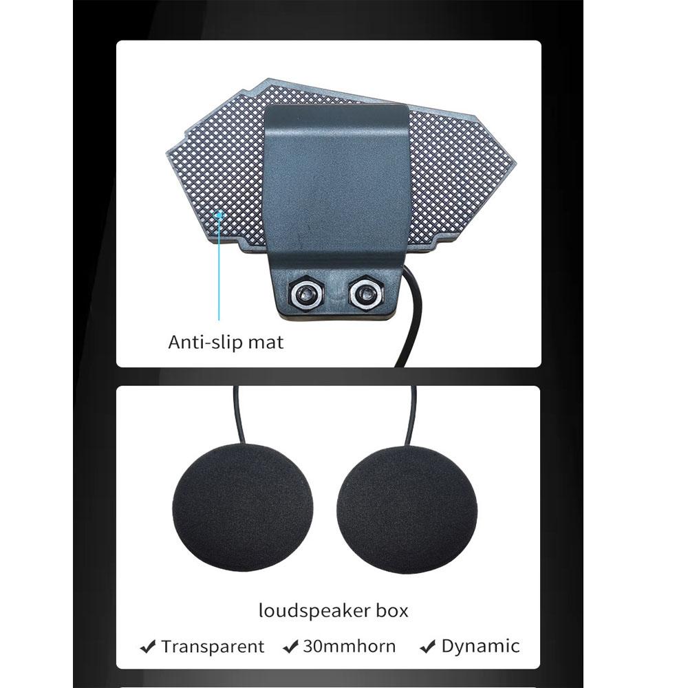 Motorcycle BT Helmet Headset Wireless Hands-free Call Kit Stereo Anti-interference Waterproof Music Player Speaker