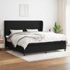 Vidaxl Continental Bed With Mattress, Black, Fabric, 200X200 Cm