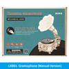 Robotime Rokr DIY Hand Retro Decoration Crank Classic Gramophone 3D Wooden Puzzle Building Kits Toy Gift for Adults Teens LKB01D