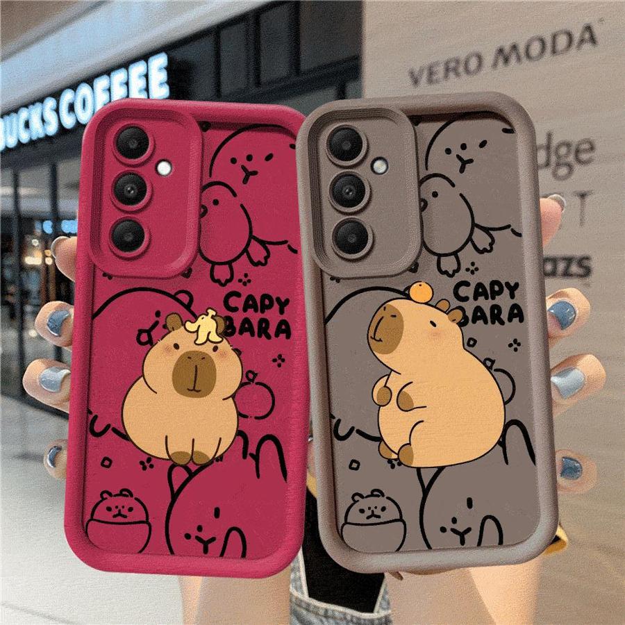 Capybara Cartoon Phone Case for Samsung Galaxy A14 A13 A15 A23 4G A34 A33 A53 A25 A24 A54 A73 A55 5G A11 Soft Cover