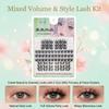 Mixed False Eyelashes Set Natural Volume Effect Synthetic Fiber C Curl