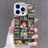 Applicable iPhone16 iPhone case 14promax building block Mario 15 colored silver 13pro12