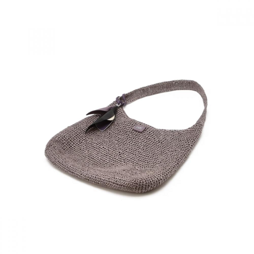 Daks Gray Real Raffia Twisted Mesh Shoulder Bag M Dcba6e571g