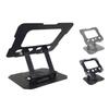 Rotatable Metal Phone & Tablet Stand: Foldable, Universal Design with Hollow Heat Dissipation for Home or Office.