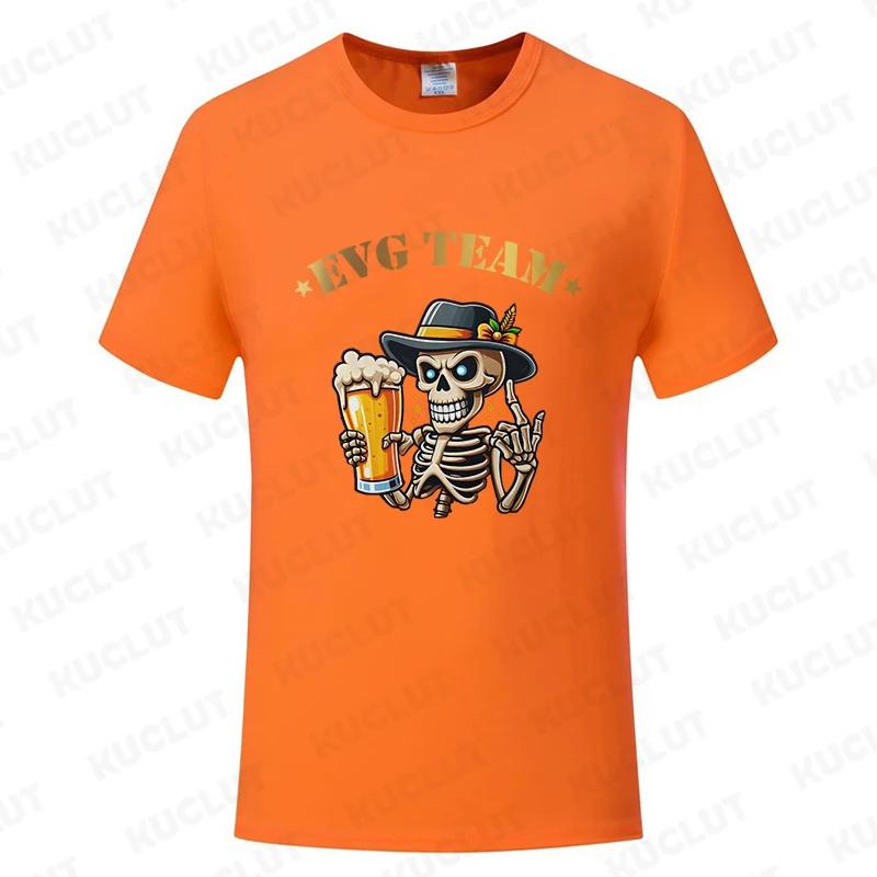 French Men's T Shirt Evg Futur Marié Team Groom Squad Shirt Wedding Best Man Tshirt Funny Single Farewell Bachelor Party Tees