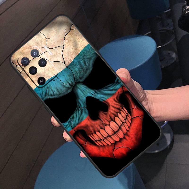 Russian Flag Case For Oppo A16 A17 A18 A96 A76 A60 A80 A40 A38 A58 A78 A98 A94 A74 A54 A15 A57 A77 A5 Pro