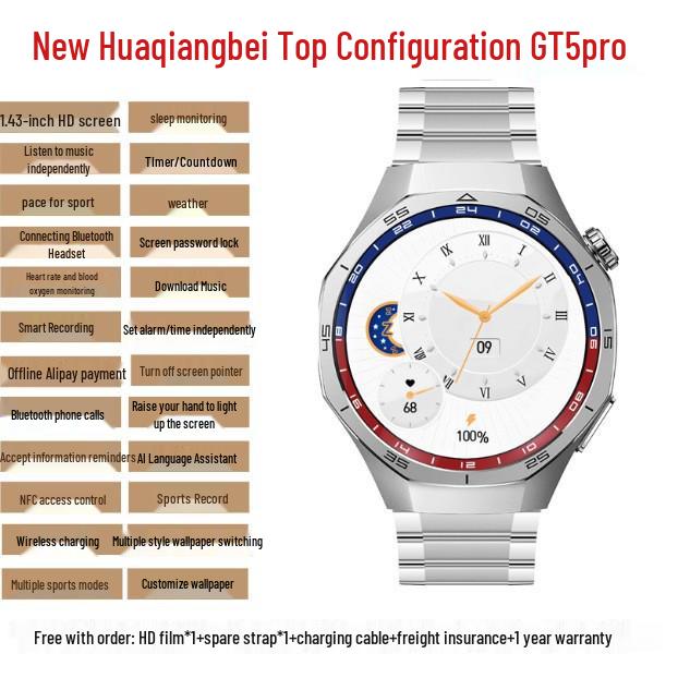 Huawei GT5 Pro Aviation-Grade Aluminum Smartwatch with Bluetooth Calling