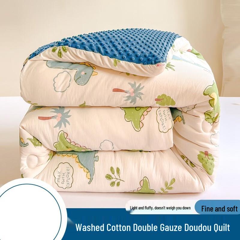 

mling Dinosaur Planet Minky Dot Winter Quilt