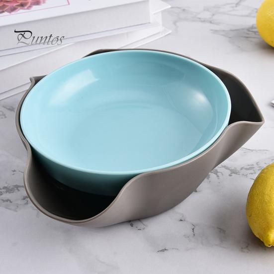 Shell Collecting Snack Bowl with Shell Storage Double-layer Nut Bowl Detachable Divided Snack Bowls with Trash Can