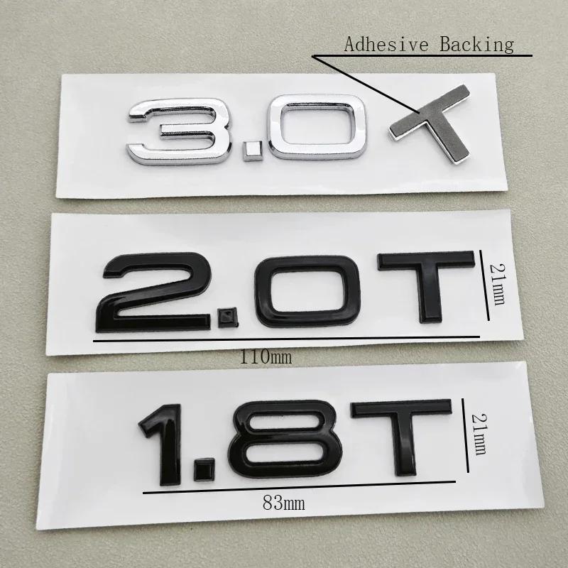 2026 Hot ABS Letters Car Sticker Rear Trunk Badge Logo 1.8T 2.0T 3.0T Emblem For Audi A3 A4 A5 A6 A7 A8 Q2 Q3 Q5 Q7 Q8 Car Accessories