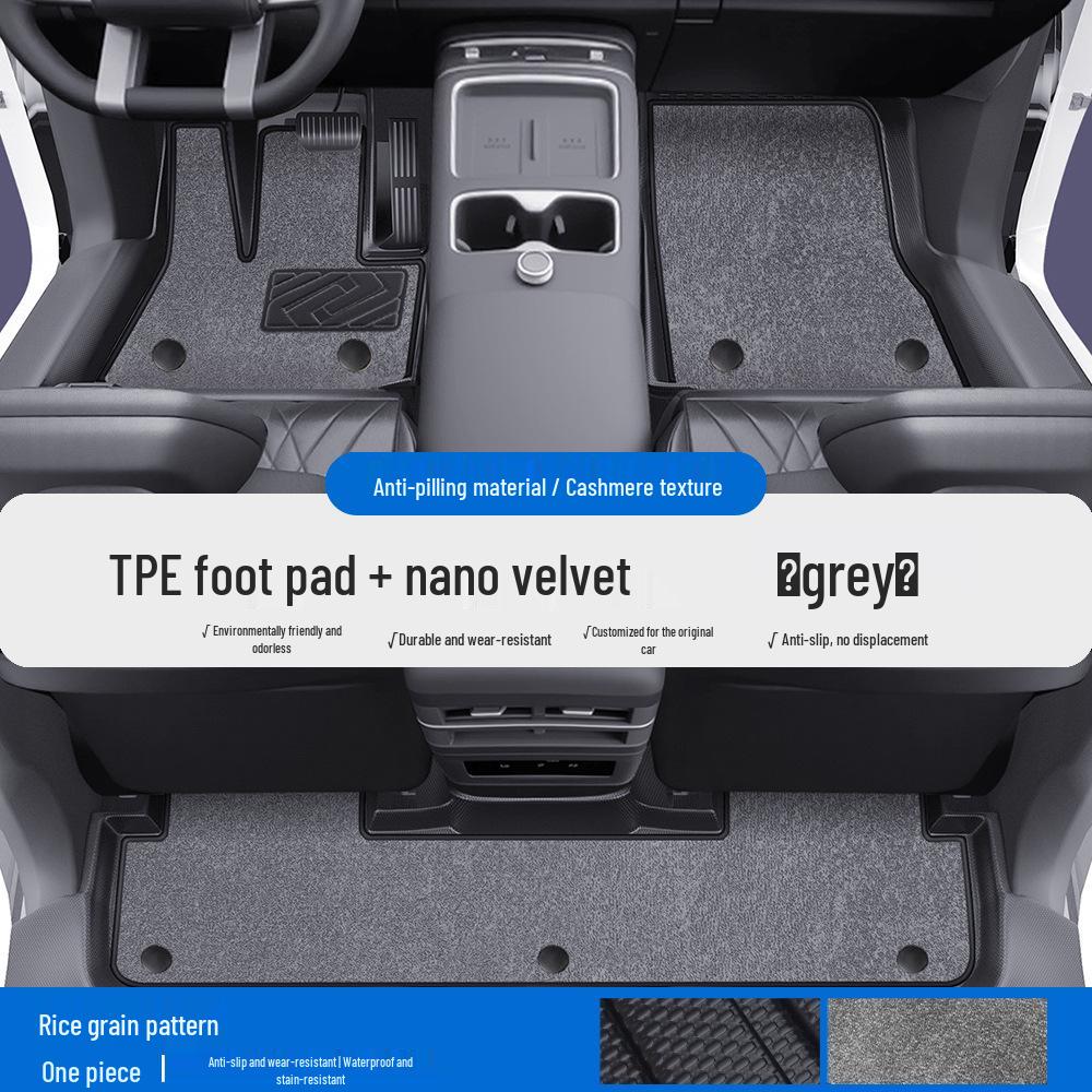 Waterproof TPE Floor Mats & Door Sill Protection for BYD Fang Bao Bao 5/8, Titanium 3/7 - Full Coverage Coil Mat.