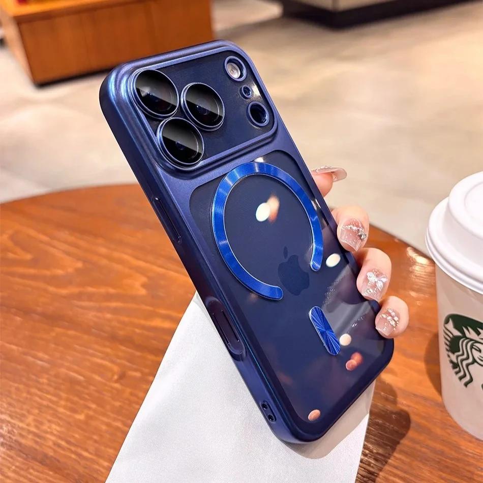 

Прозорий plating для Magsafe Магнітний чохол для IPhone 17 17Pro 17 Pro Max 17 Air Оригінальний м який TPU Захисна кришка для об єктива iPhone17