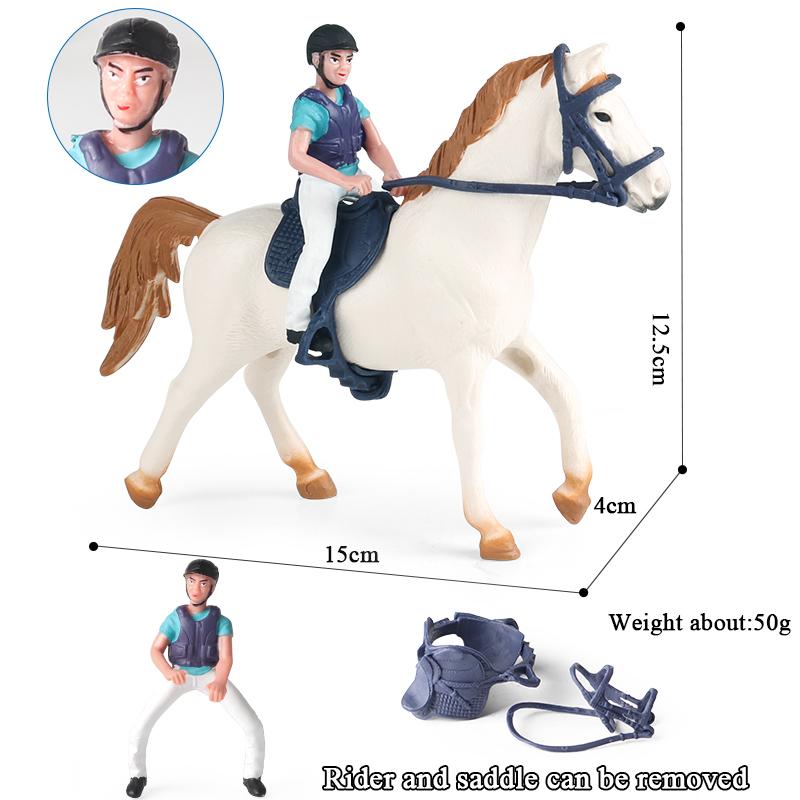 Oenux Zoo World Farm Animal Horse Cow Pig Sheep Goat Donkey Model Action Figures Lion Tiger PVC Educational Cute Kids Toy Gift