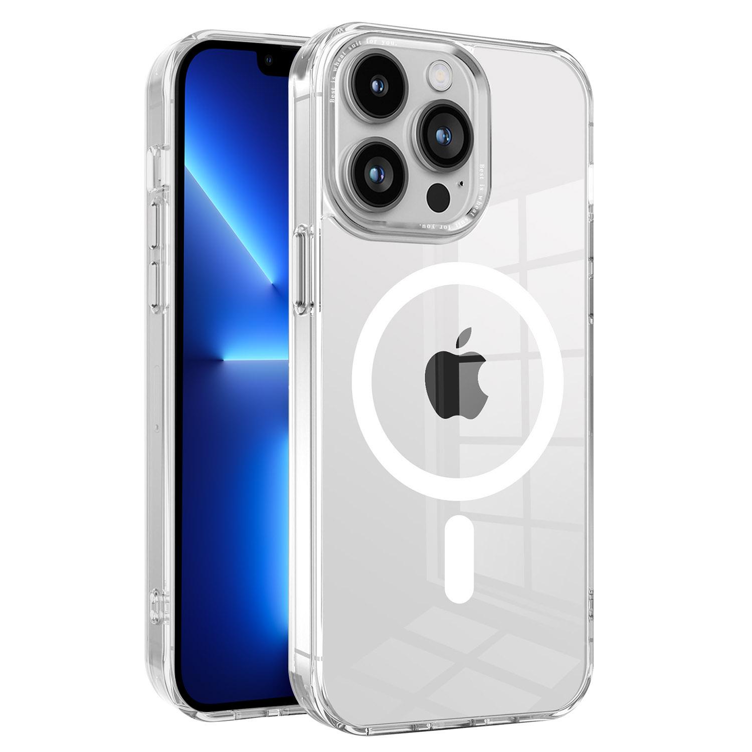 

Magnetic Phone Cover for iPhone 13 Pro,PC+TPU Transparent Case Compatible with MagSafe Transparent