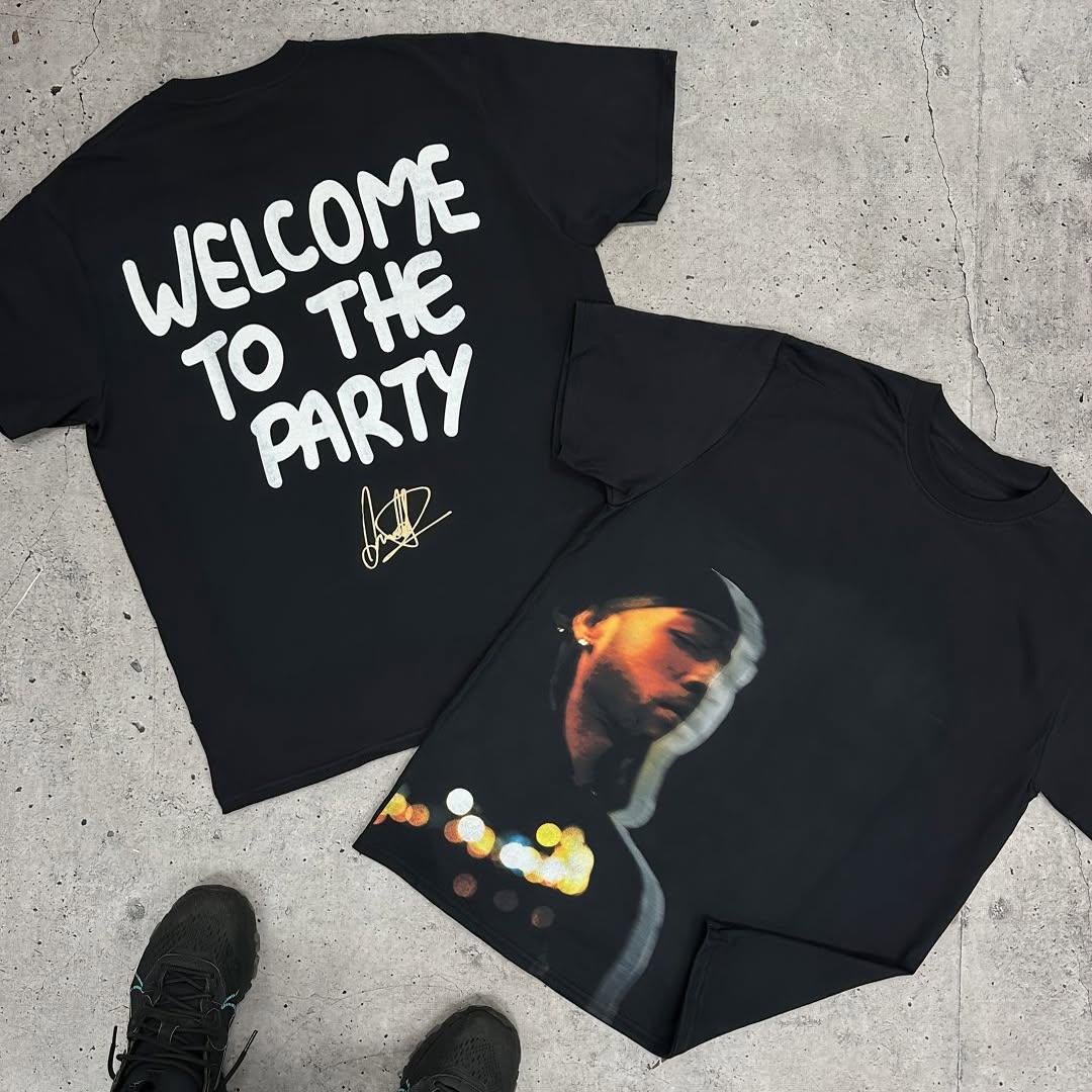 

Retro Street Skateboard Hiphop Design American Trendy Brand Print Round Neck Loose Casual Texture Cotton Shortsleeved Tshirt S