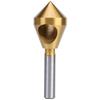 90° Straight Shank Oblique Hole Chamfering Tool with Titanium Cobalt-Plated Stainless Steel Drill Bit for Aluminum Alloy Deburring.