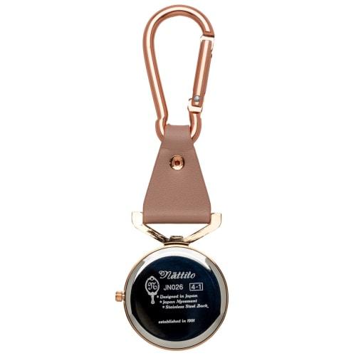 Fieldwork Women's Analog Pocket Watch with Carabiner, Lebio Pink, JN026-5