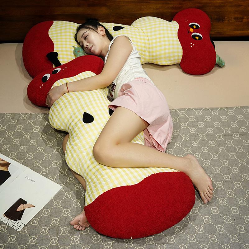 Creative Fun Apple Long Throw Pillow Plush Toy Apple Core Doll Home Sofa Pillow Cushion Rag Doll